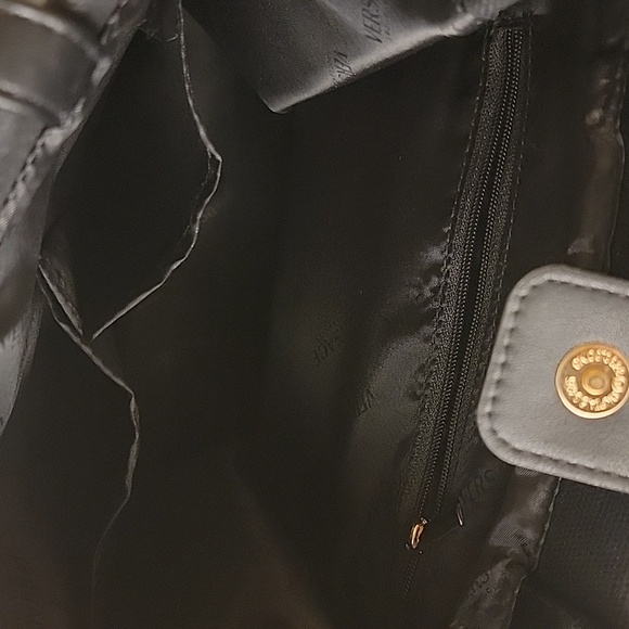 Versace Fragrances Black and Gold Crossbody Canvas Tote - Picture 5 of 11